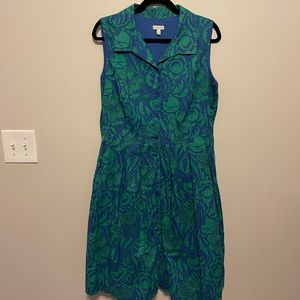 Talbots Collared Button Up Fit and Flare Dress